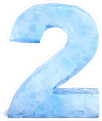 Ice Number 2 Sticker