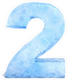 Ice Number 2 Sticker