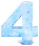 Ice Number 4 Sticker