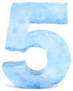 Ice Number 5 Sticker