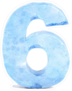Ice Number 6 Sticker