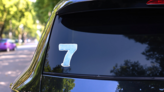 Ice Number 7 Sticker on a Rear Car Window (New) example