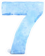 Ice Number 7 Sticker