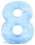 Ice Number 8 Sticker