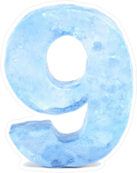 Ice Number 9 Sticker
