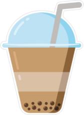 Iced Boba Tea In A Plastic Cup Sticker