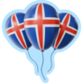 Iceland Balloons Blue Sticker