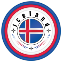 Iceland Circle Logo Sticker