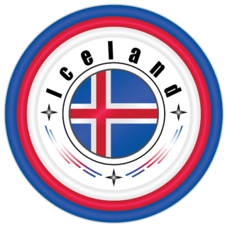 Iceland Circle Logo Sticker