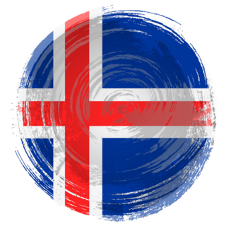 Iceland Circular Sticker
