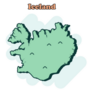 Iceland Comic Map Sticker