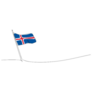 Iceland Flag Line Sticker