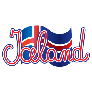 Iceland Flag & Text Sticker