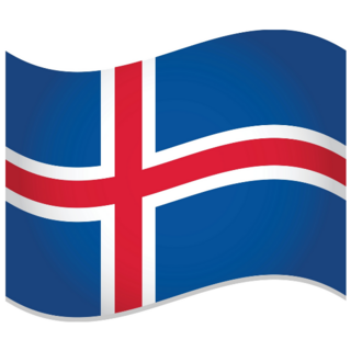 Iceland Flag Waving Sticker