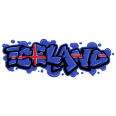 Iceland Graffiti Sticker