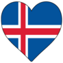 Iceland Heart Shape Sticker