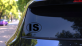 Iceland Is Oval Sticker on a Rear Car Window (New) example