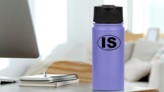 Iceland Is Oval Sticker on a Water Bottle (New) example