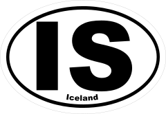 Iceland Is Oval Sticker