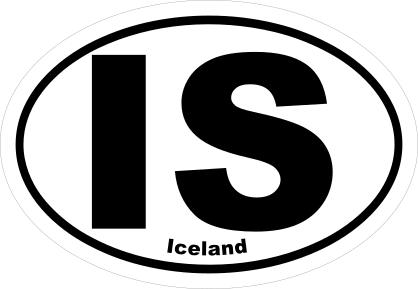 Iceland Is Oval Sticker