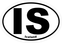 Iceland Is Oval Sticker