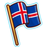 Iceland National Flag Sticker