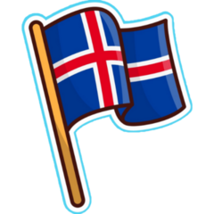 Iceland National Flag Sticker