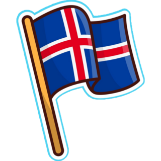 Iceland National Flag Sticker