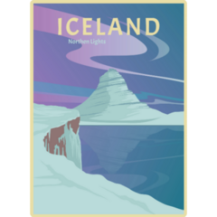 Iceland Northern Lights Sticker