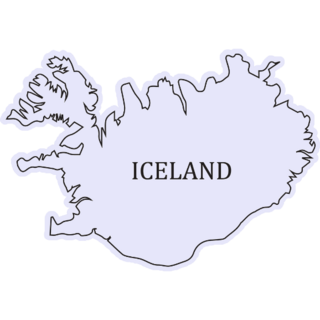 Iceland Outline Sticker