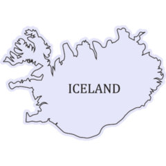 Iceland Outline Sticker