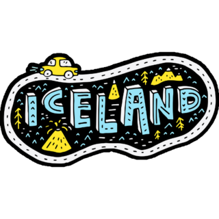 Iceland Road Text Sticker
