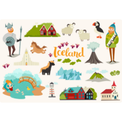 Iceland Travel Sticker Sheet