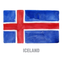 Iceland Watercolor Sticker