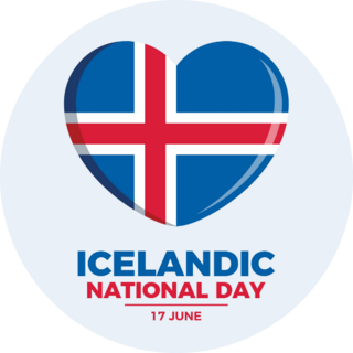 Icelandic National Day Sticker