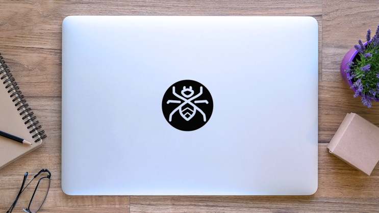 Icon Bug Art: Art Sticker on a Laptop (New) example