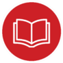 Icon Flat Red Bible Book Sticker