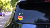 Icon Map Of Germany Territory Under The Flag Sticker on a Rear Car Window (New) example