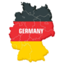 Icon Map Of Germany Territory Under The Flag Sticker