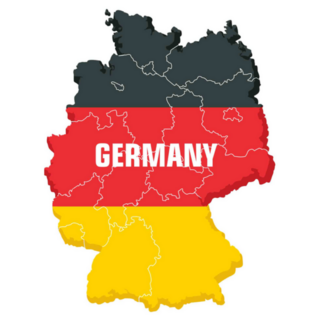 Icon Map Of Germany Territory Under The Flag Sticker