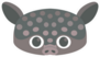 Icon Of Cute Armadillo Face Sticker