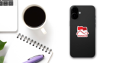 Icon Of Monaco Flag Sticker on a Phone (New) example