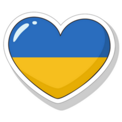 Icon Ukraine Heart Sticker