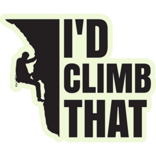 Id Climb That Rock Climbing Sticker