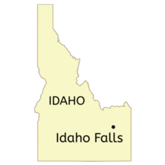 Idaho Falls City Location Map Sticker