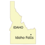 Idaho Falls City Location Map Sticker