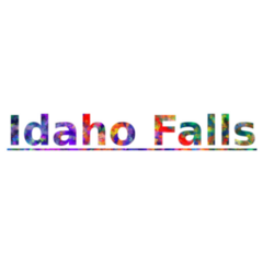 Idaho Falls Colorful Typography Sticker
