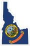 Idaho Flag State Sticker