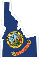 Idaho Flag State Sticker