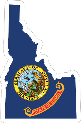 Idaho Flag State Sticker
